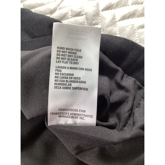 Francesca's Black Sleeveless Button-Up Mini Womens Dress Medium Casual Relax NWT - Picture 6 of 8